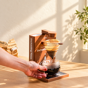 Customised Brown Chapter coffee maker lifestyle scene based on the supplier photograph; cup and props are not included.