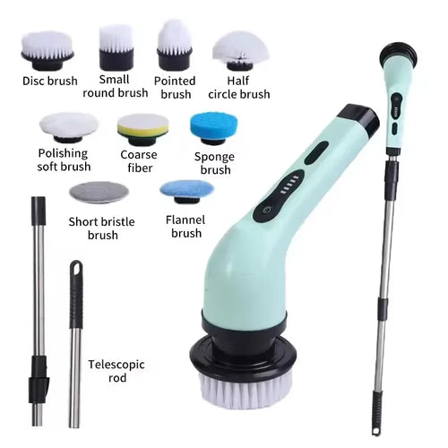 Kivellan 9-in-1 cordless electric spin scrubber complete kit